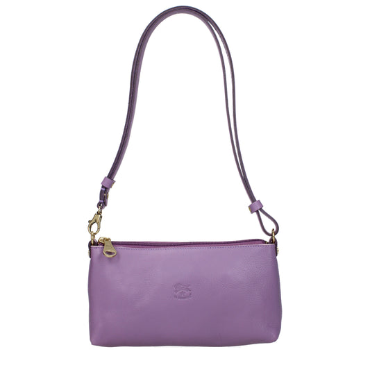 Il Bisonte Shoulder Bags Women Leather Violet/Wisteria