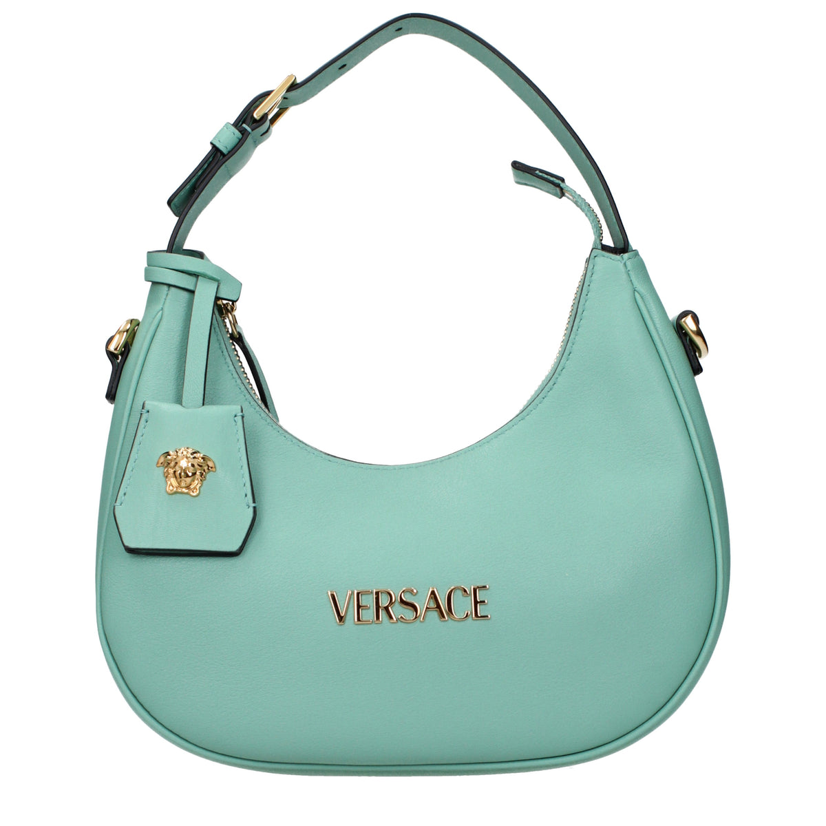 Versace Handbags Women Leather Green/Teal