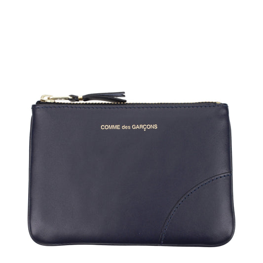 Comme des Garçon Coin Purses Women Leather Blue/Blue Navy