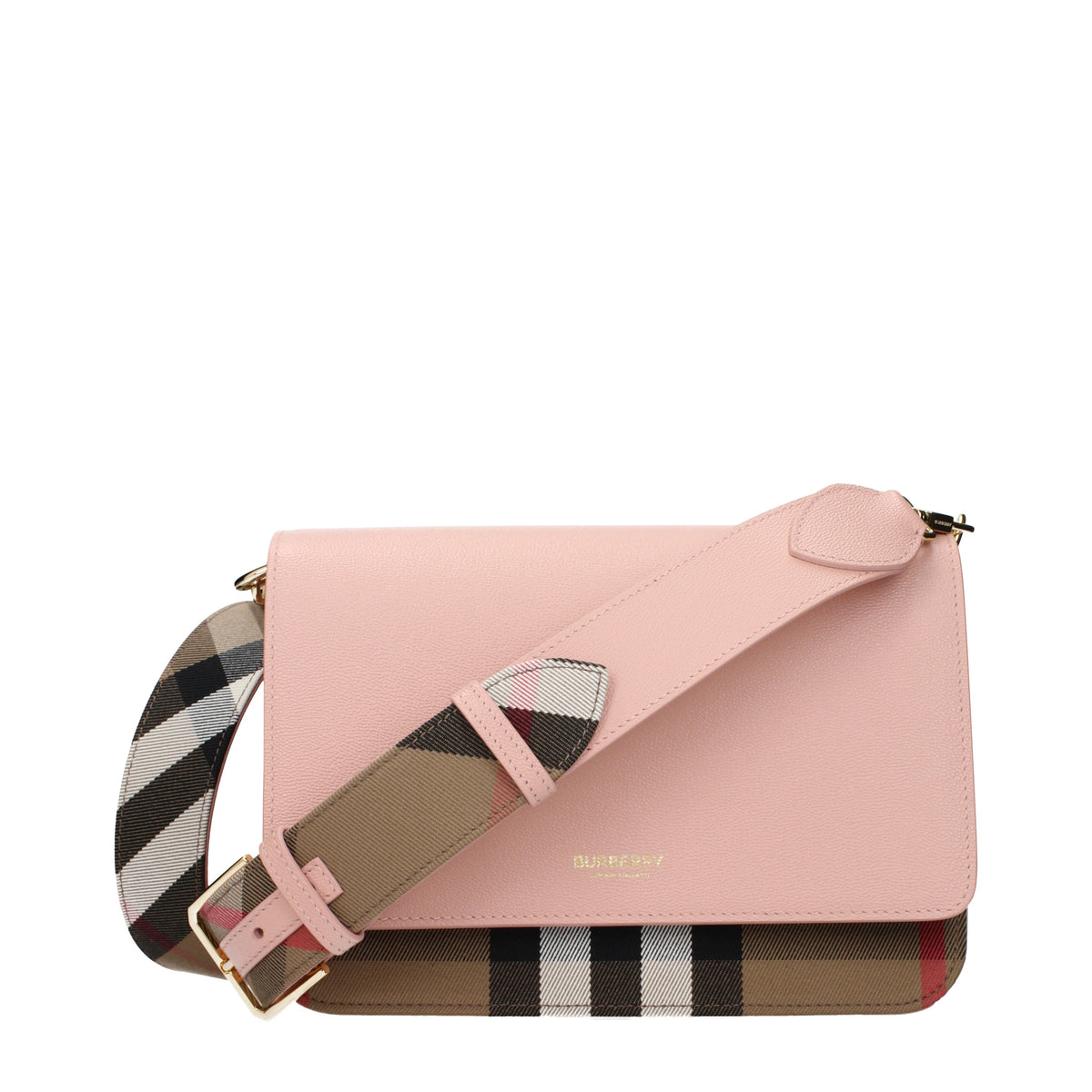 Burberry Crossbody Bags Women Leather Pink/Pink Powder