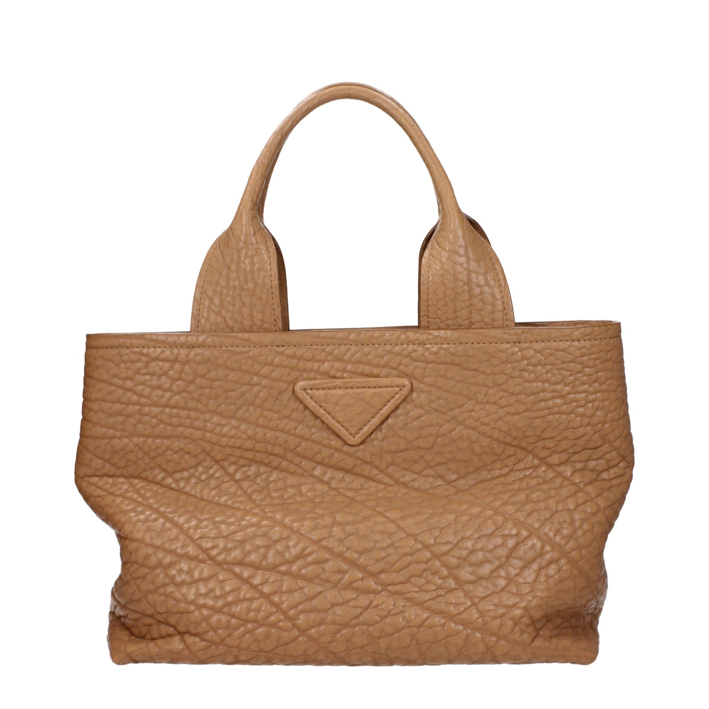 Prada Handbags Women Leather Brown/Natural