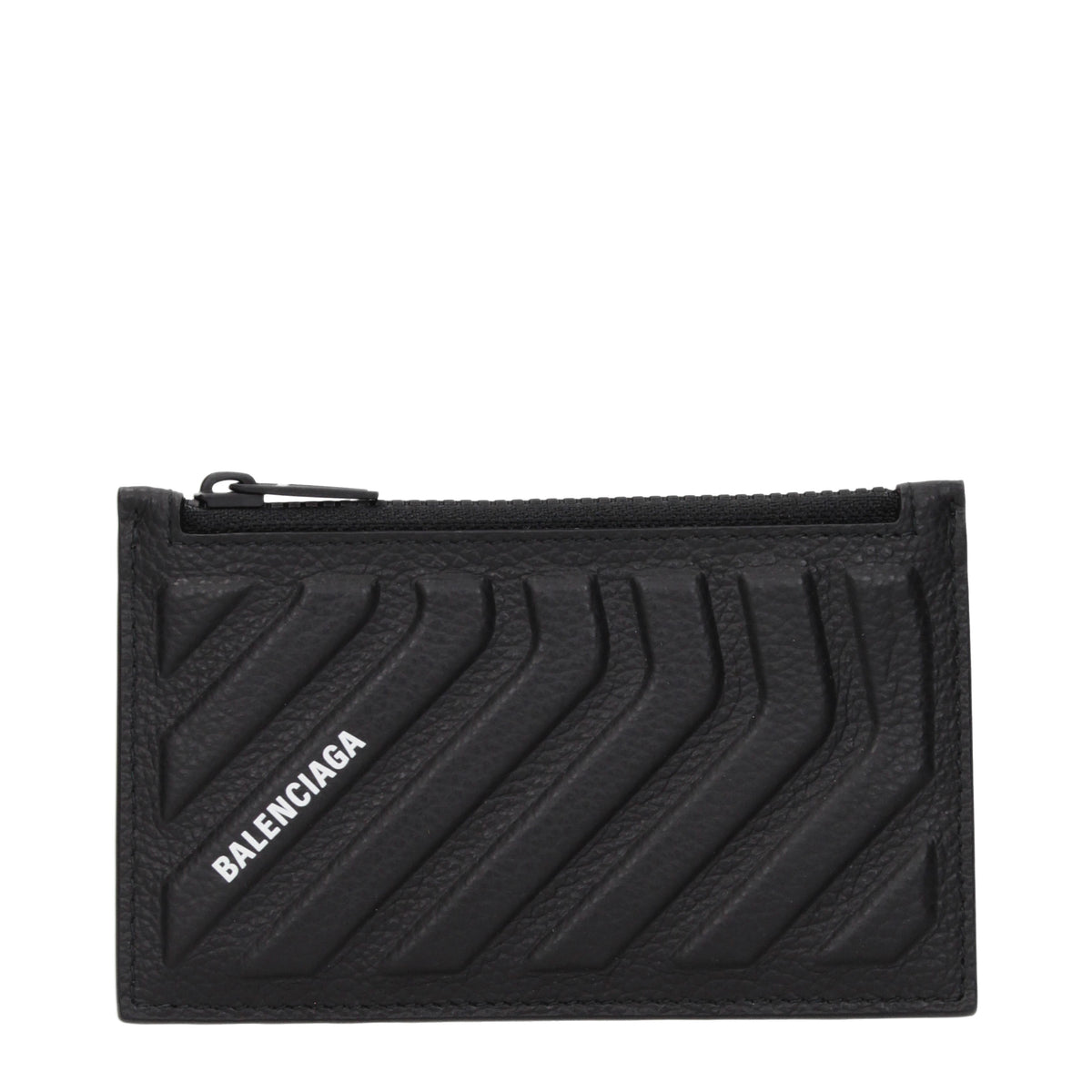 Balenciaga Coin Purses Men Leather Black