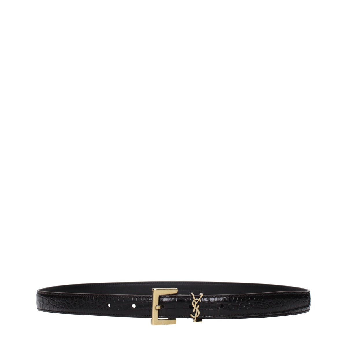 Saint Laurent Women's Belts Leather Chocolate