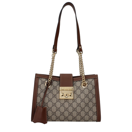 Gucci Shoulder Bags Women Fabric  Beige/Brown