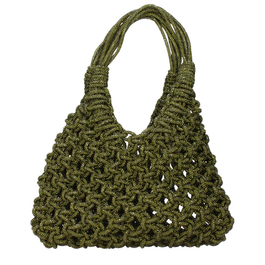 Hibourama Handbags Women Rhinestone Green/Khaki