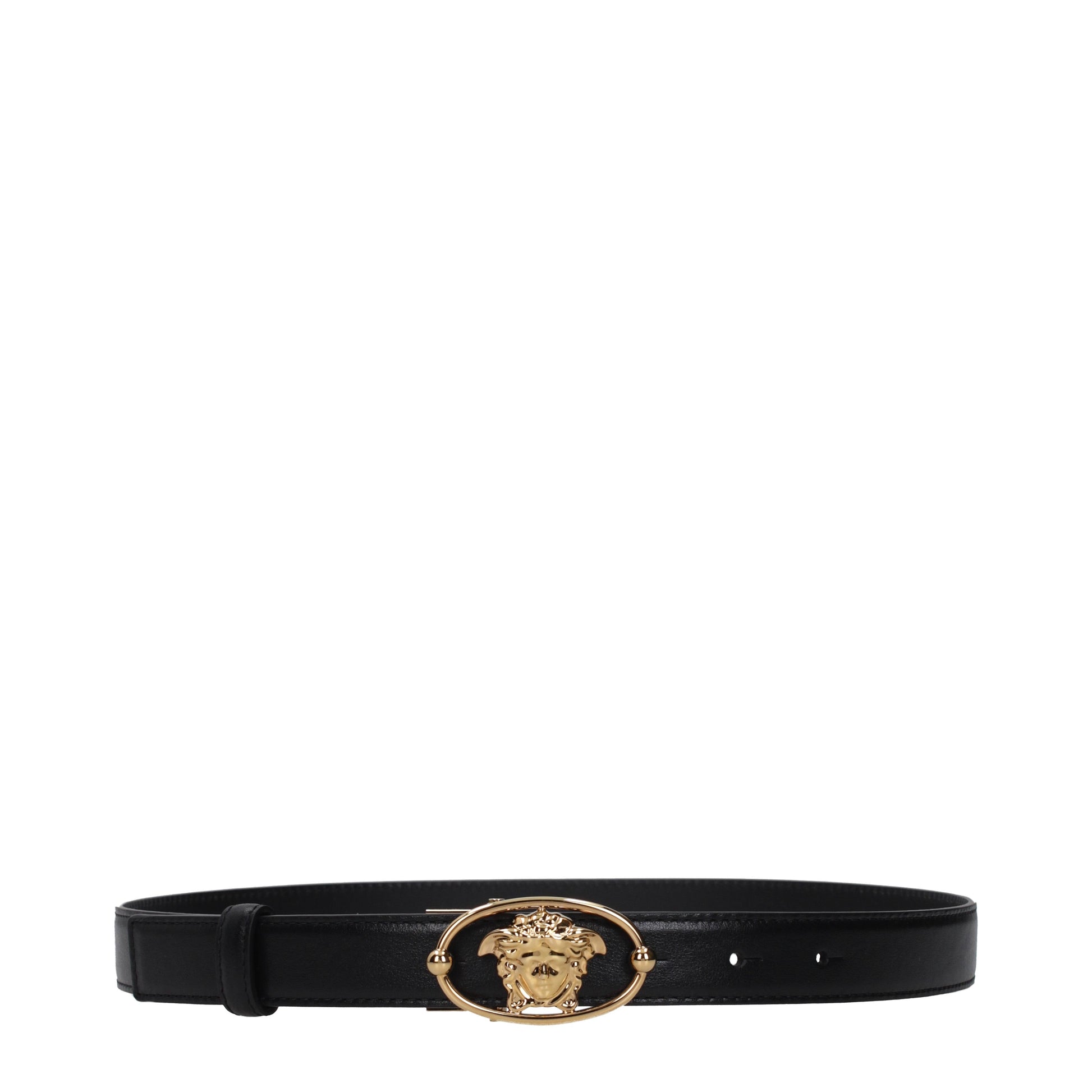 Versace Belts Women Leather Black