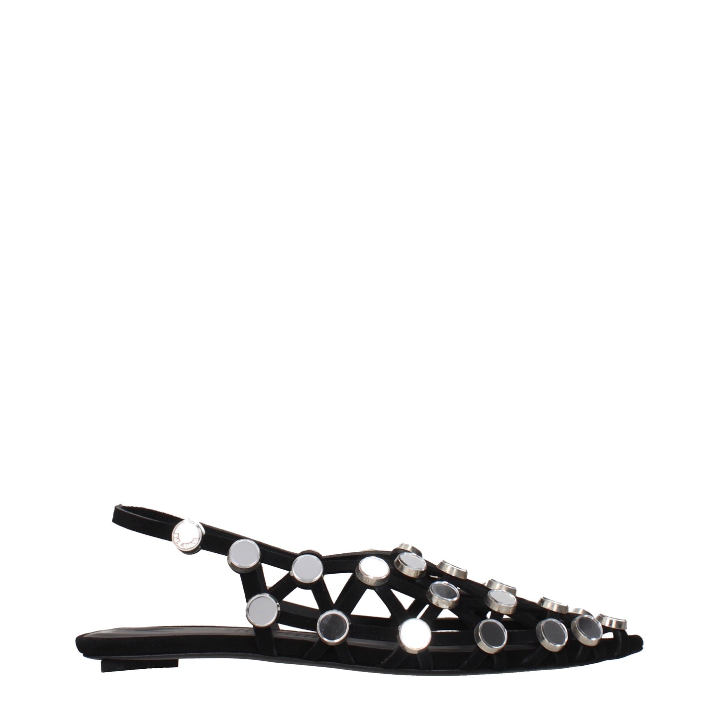 The Attico Ballet Flats Women Suede Black