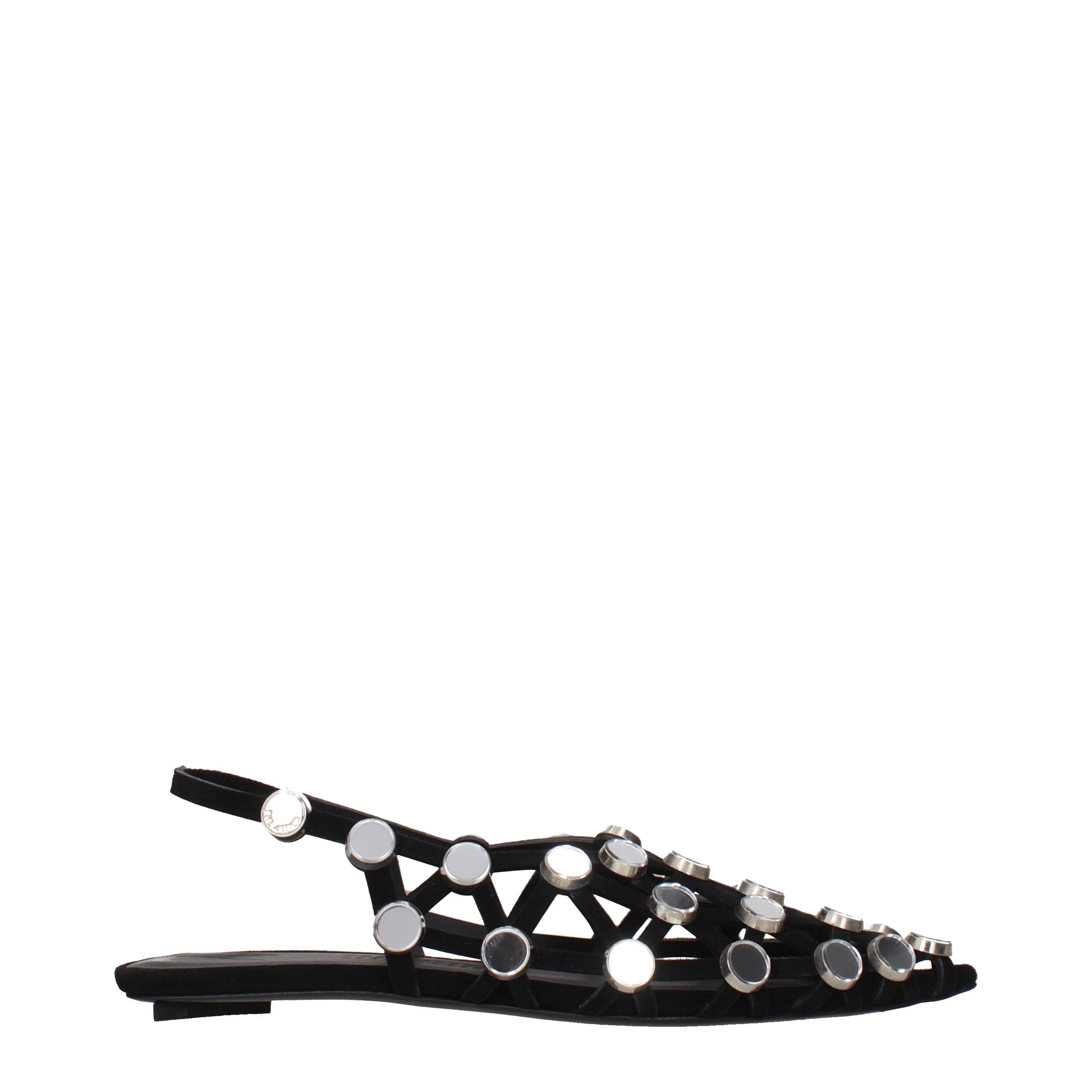 The Attico Ballet Flats Women Suede Black