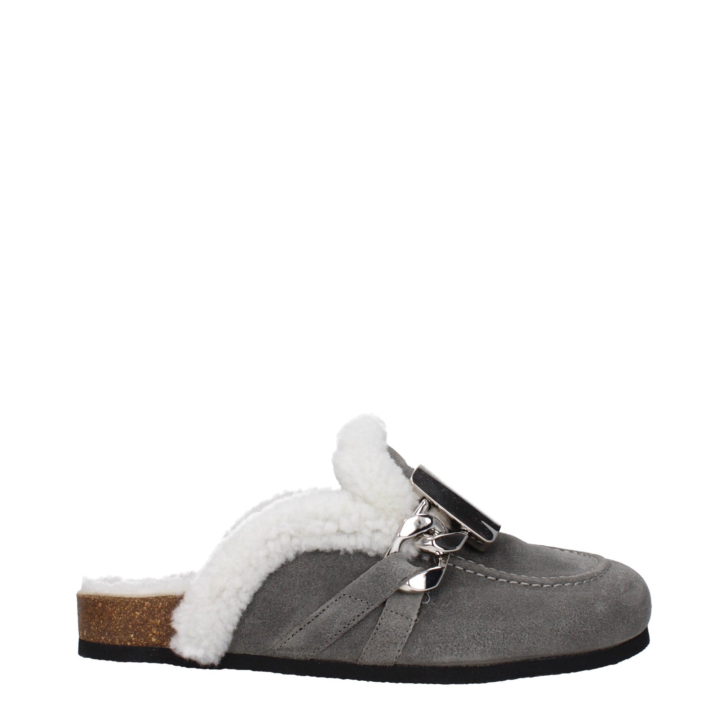 Jw Anderson Women's Sandals & Slippers in Suede Gray/Dark Grey