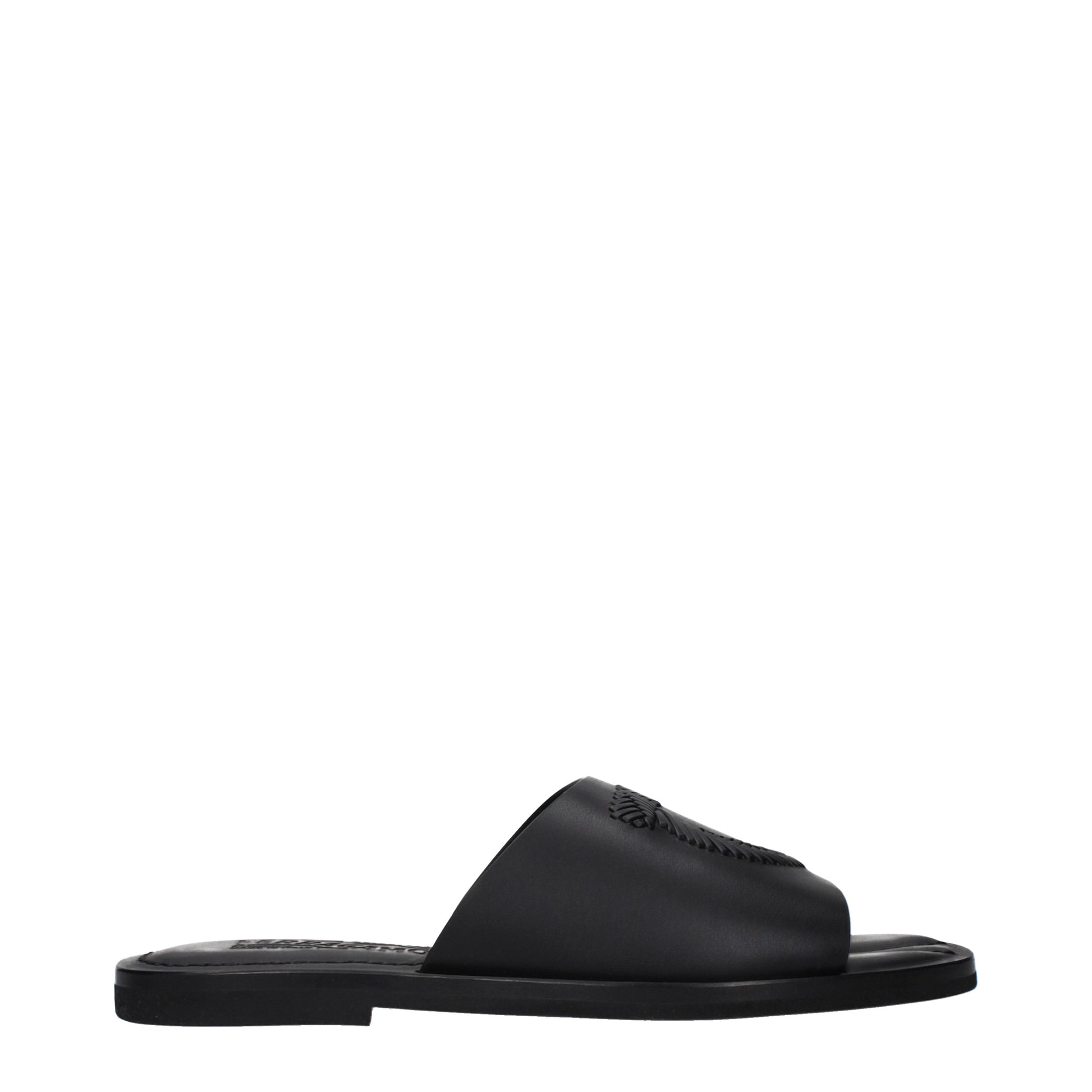Salvatore Ferragamo Slippers and Clogs Men Leather Black
