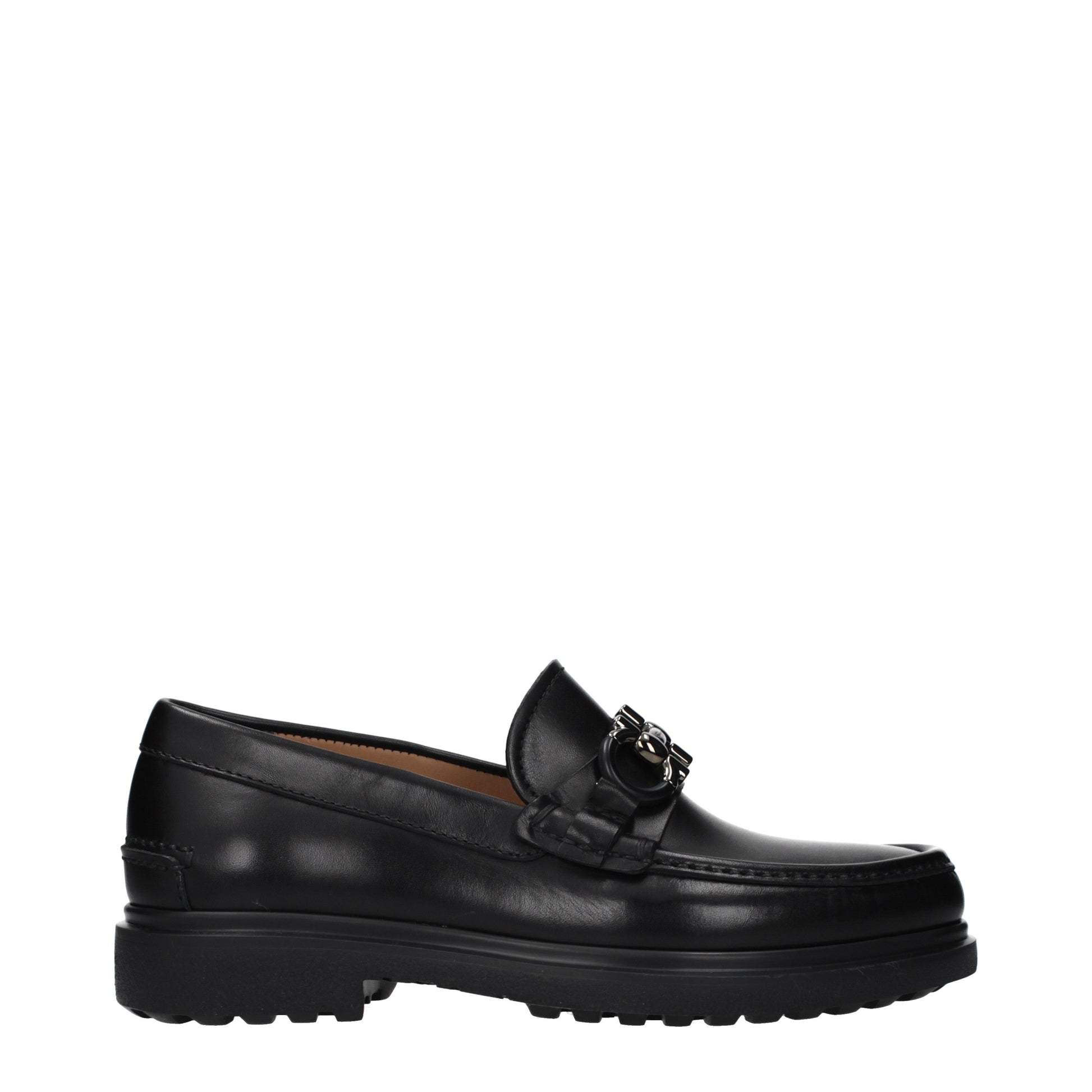 Salvatore Ferragamo Loafers Men Leather Black