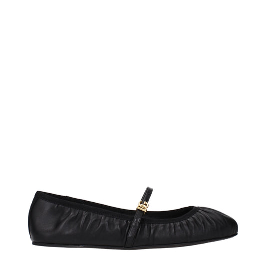 Dolce&Gabbana Ballet Flats Women Leather Black