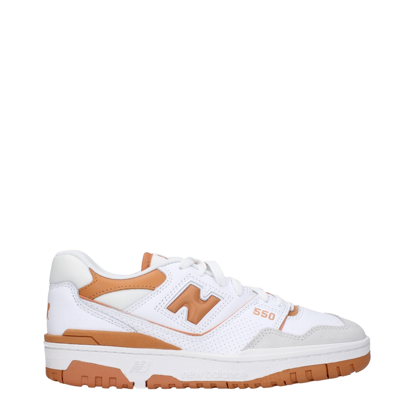 New Balance Men's Sneakers in Leather White/Light Brown