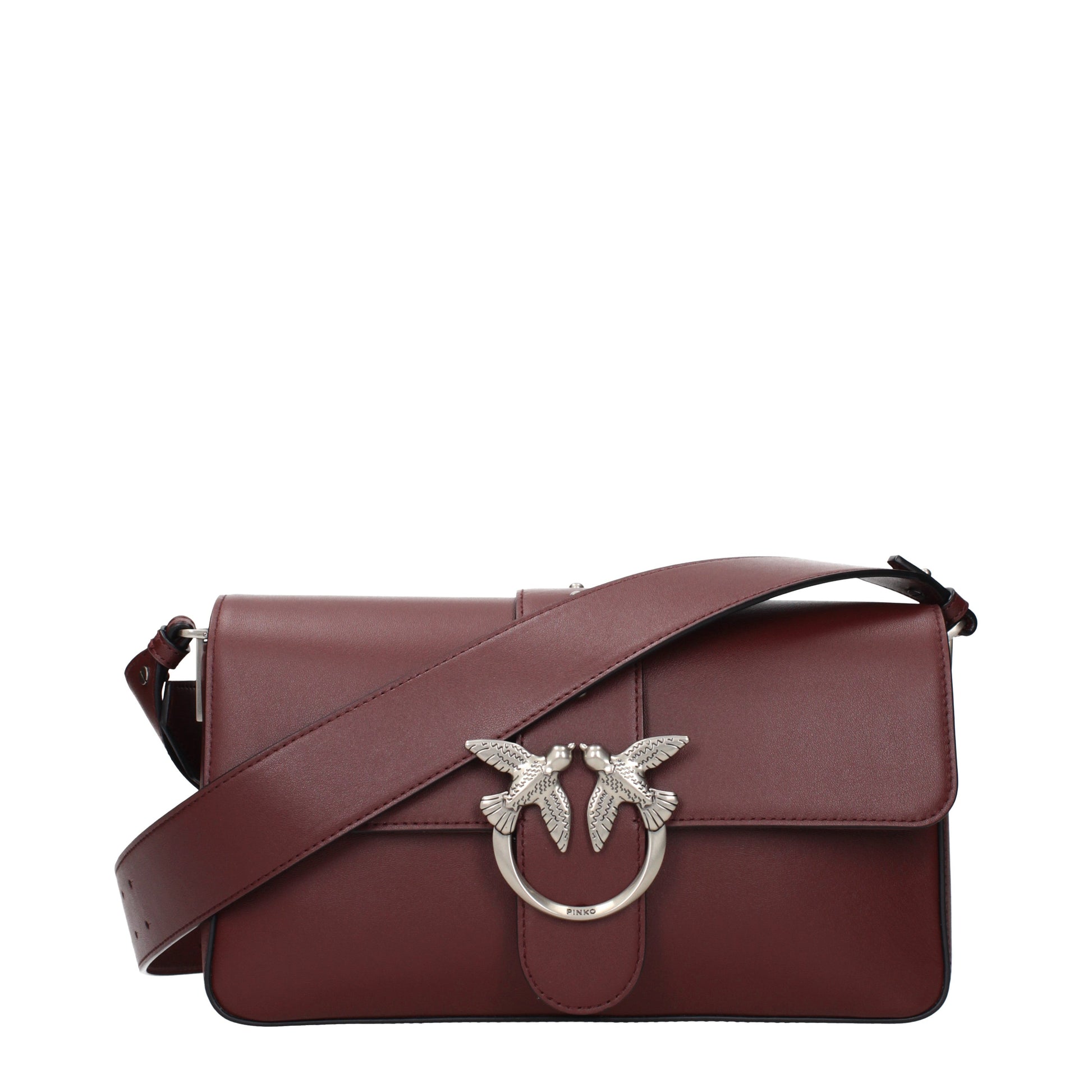 Pinko Shoulder Bags Women Leather Red/Burgundy