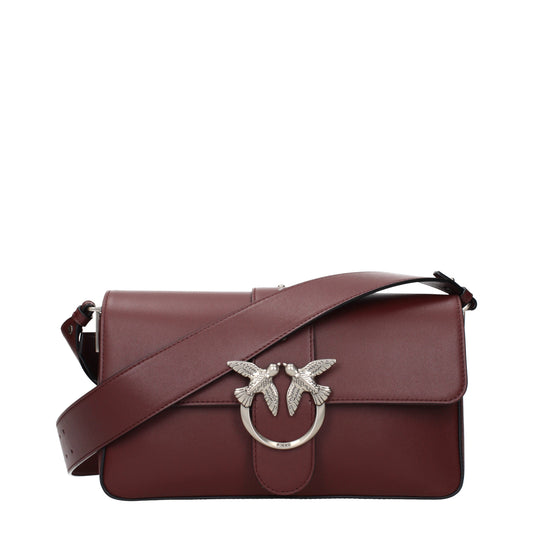 Pinko Shoulder Bags Women Leather Red/Burgundy