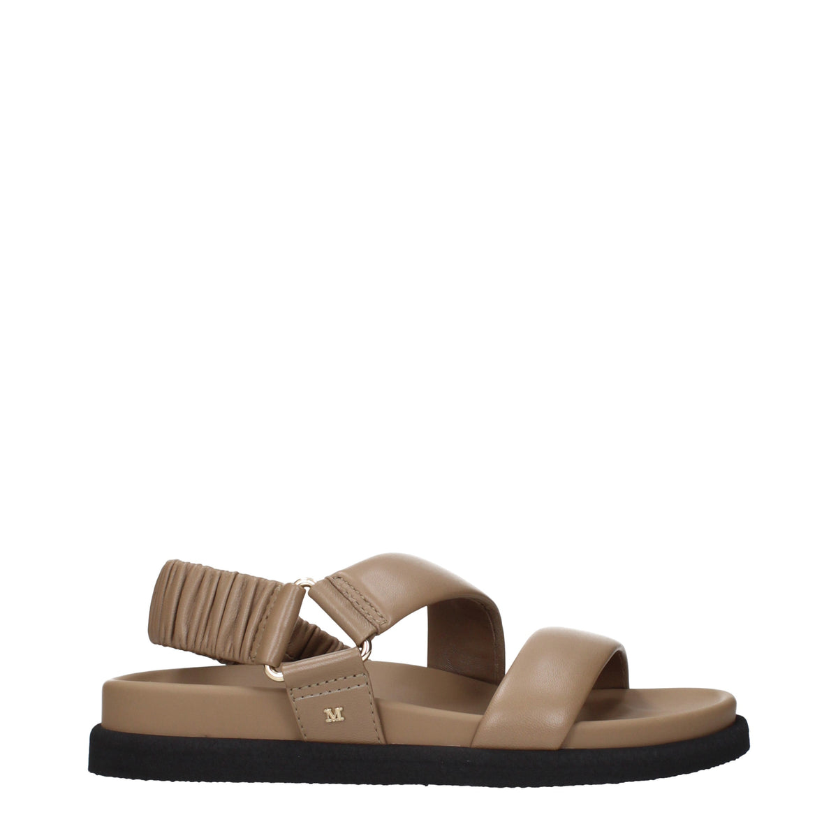 Max Mara Sandals Women Leather Brown/Mud
