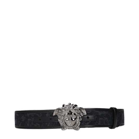 Versace Belts Men Fabric  Black