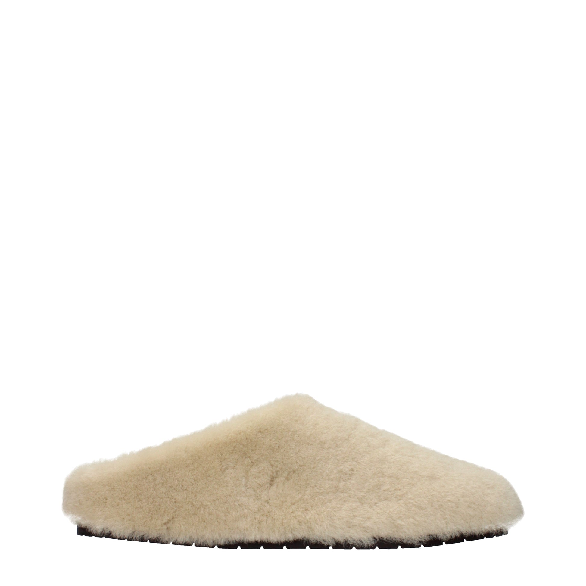 Prada Slippers and Clogs Women Fur  Beige/Travertine