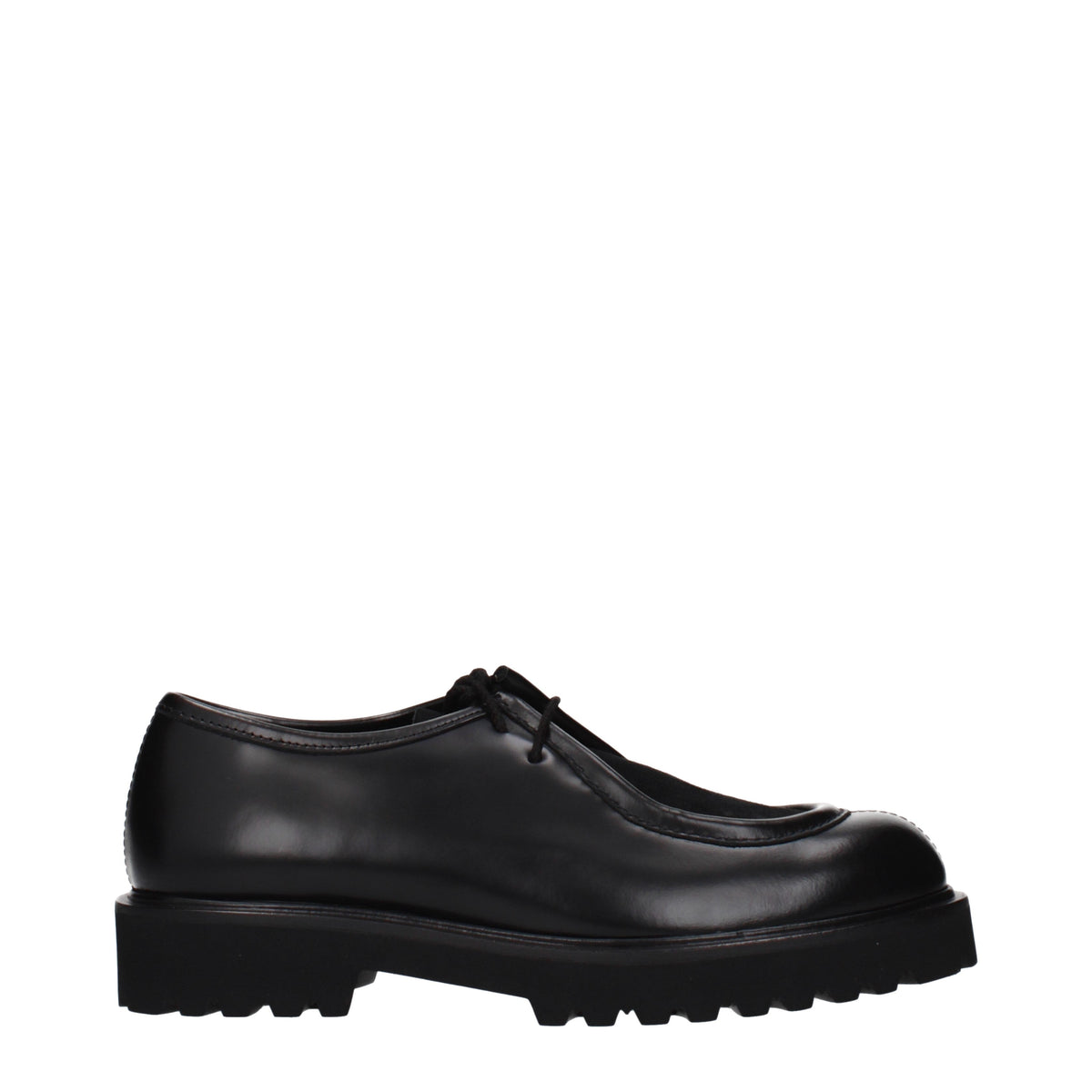 Max Mara Lace up and Monkstrap Women Leather Black