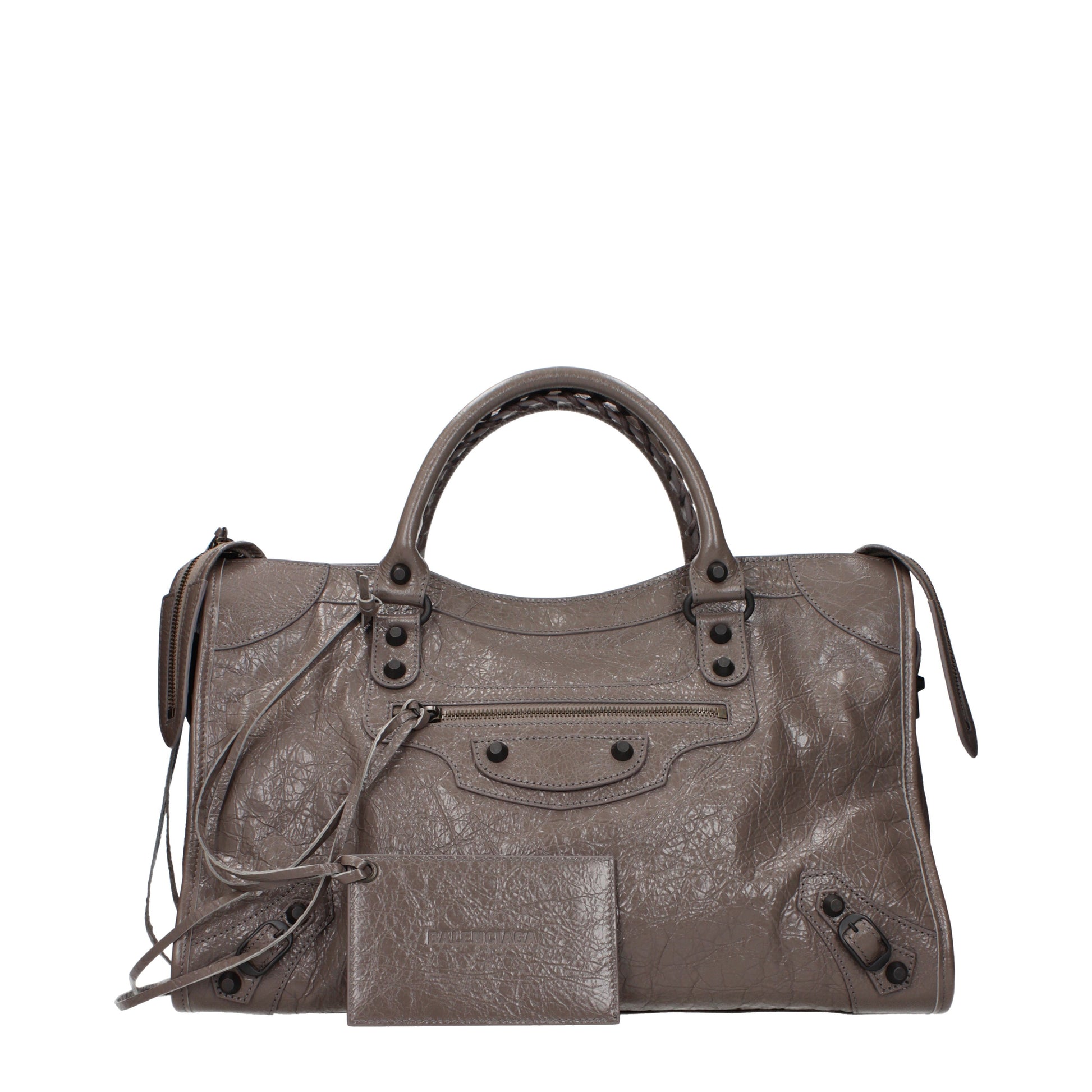 Balenciaga Handbags Women Leather Brown