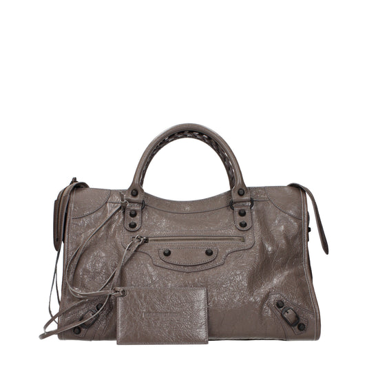 Balenciaga Handbags Women Leather Brown