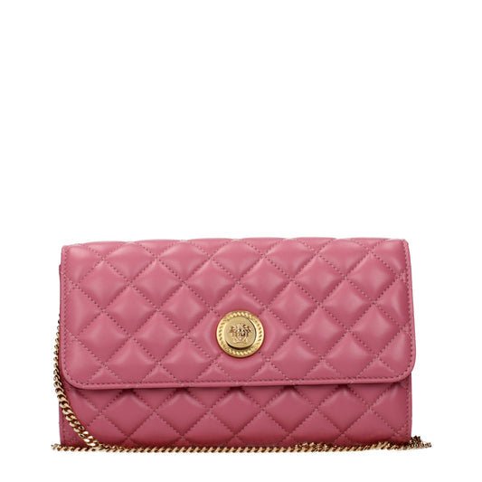 Versace Clutches Women Leather Pink/Strawberry