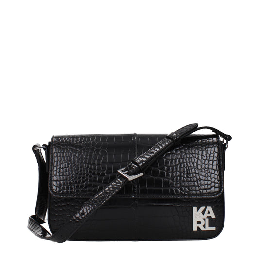 Karl Lagerfeld Shoulder Bags Women Polyurethane Black