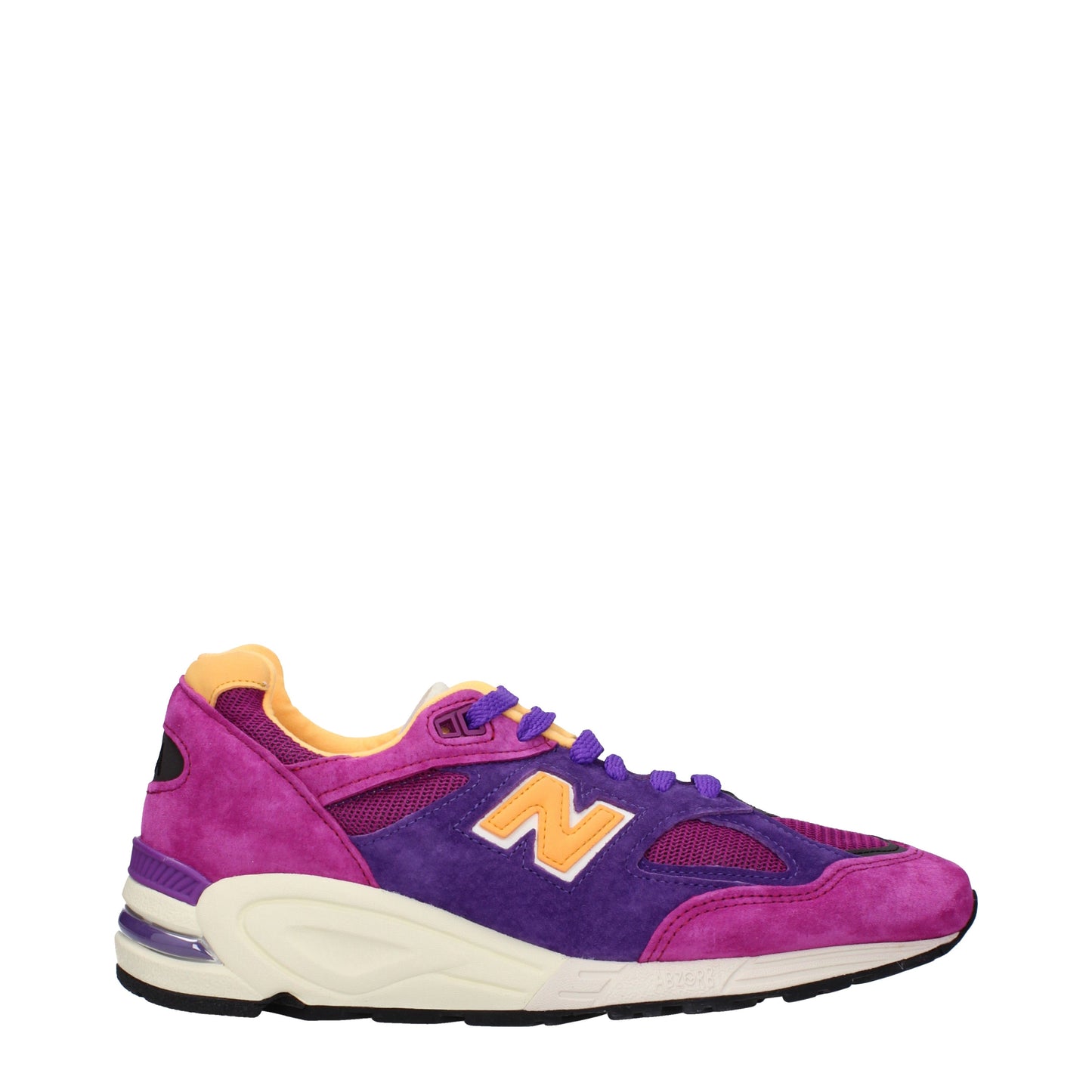 New Balance Men's Sneakers in Suede Violet/Yellow