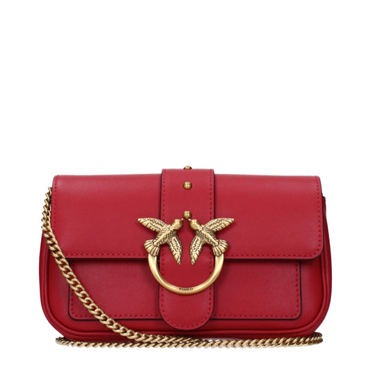 Pinko Crossbody Bags Women Leather Red