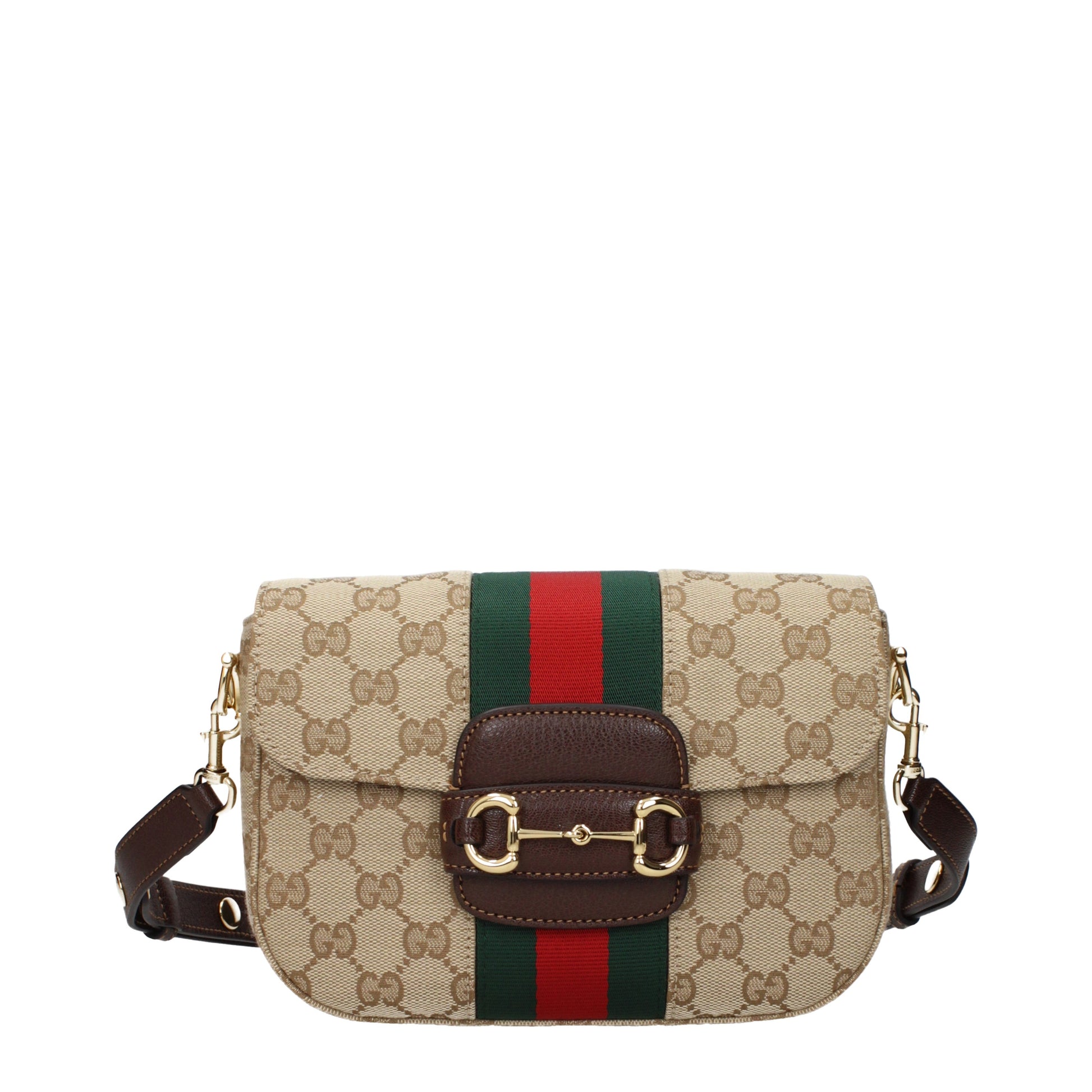 Gucci Shoulder Bags Women Fabric  Beige/Brown