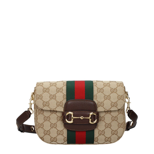 Gucci Shoulder Bags Women Fabric  Beige/Brown