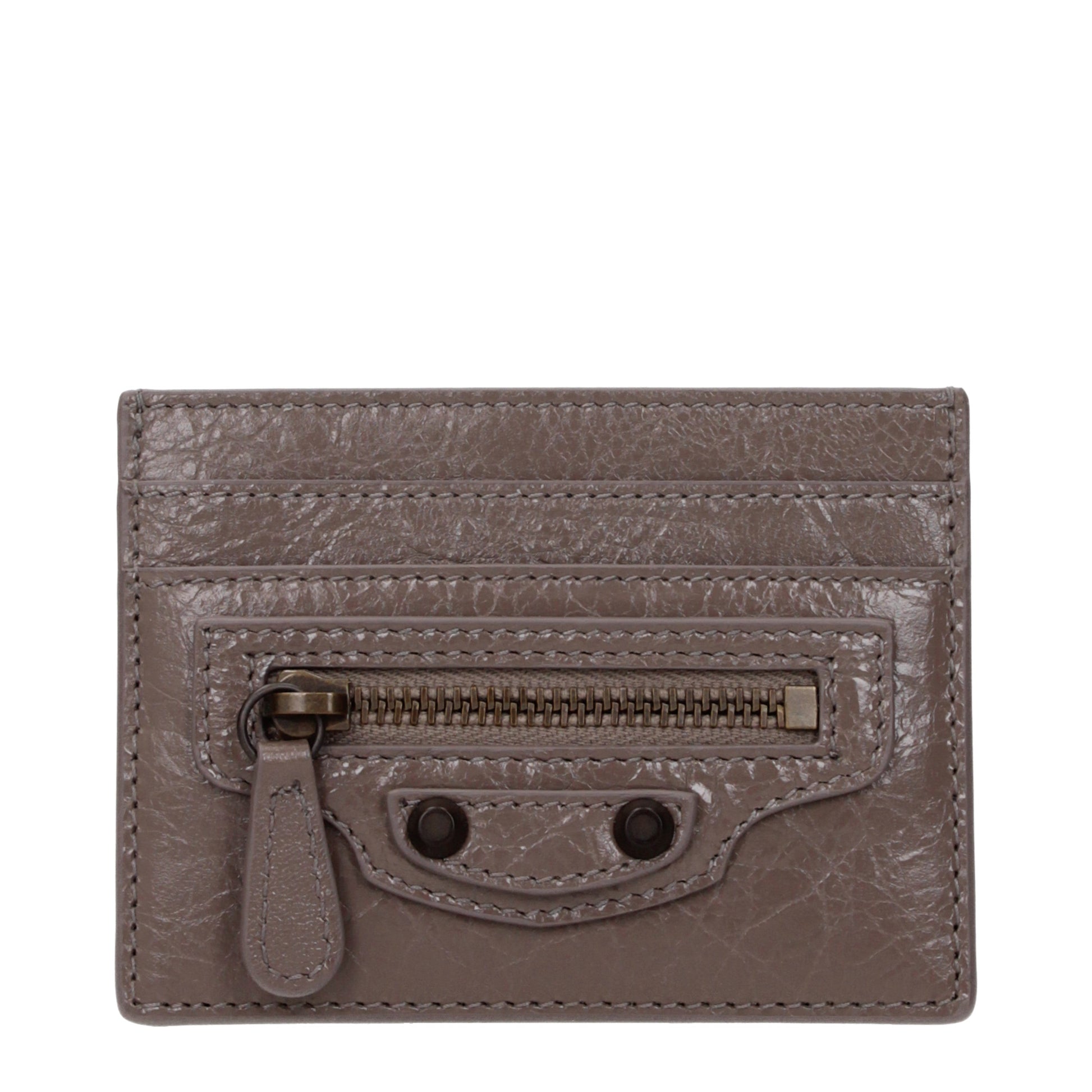 Balenciaga Document Holders Women Leather Brown/Hickory
