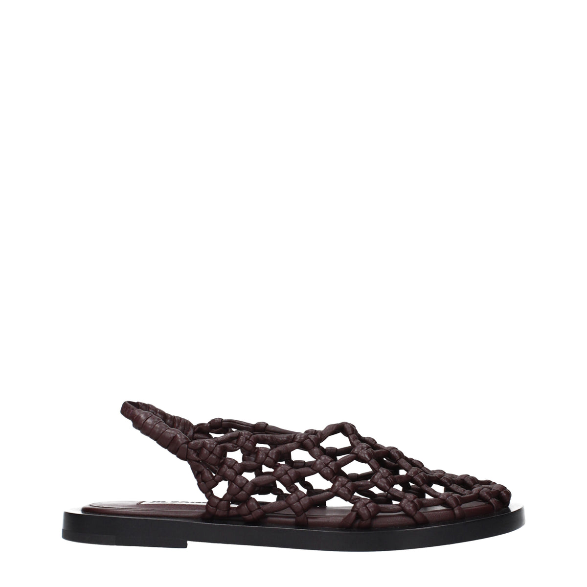 Jil Sander Sandals Women Leather Brown/Aubergine