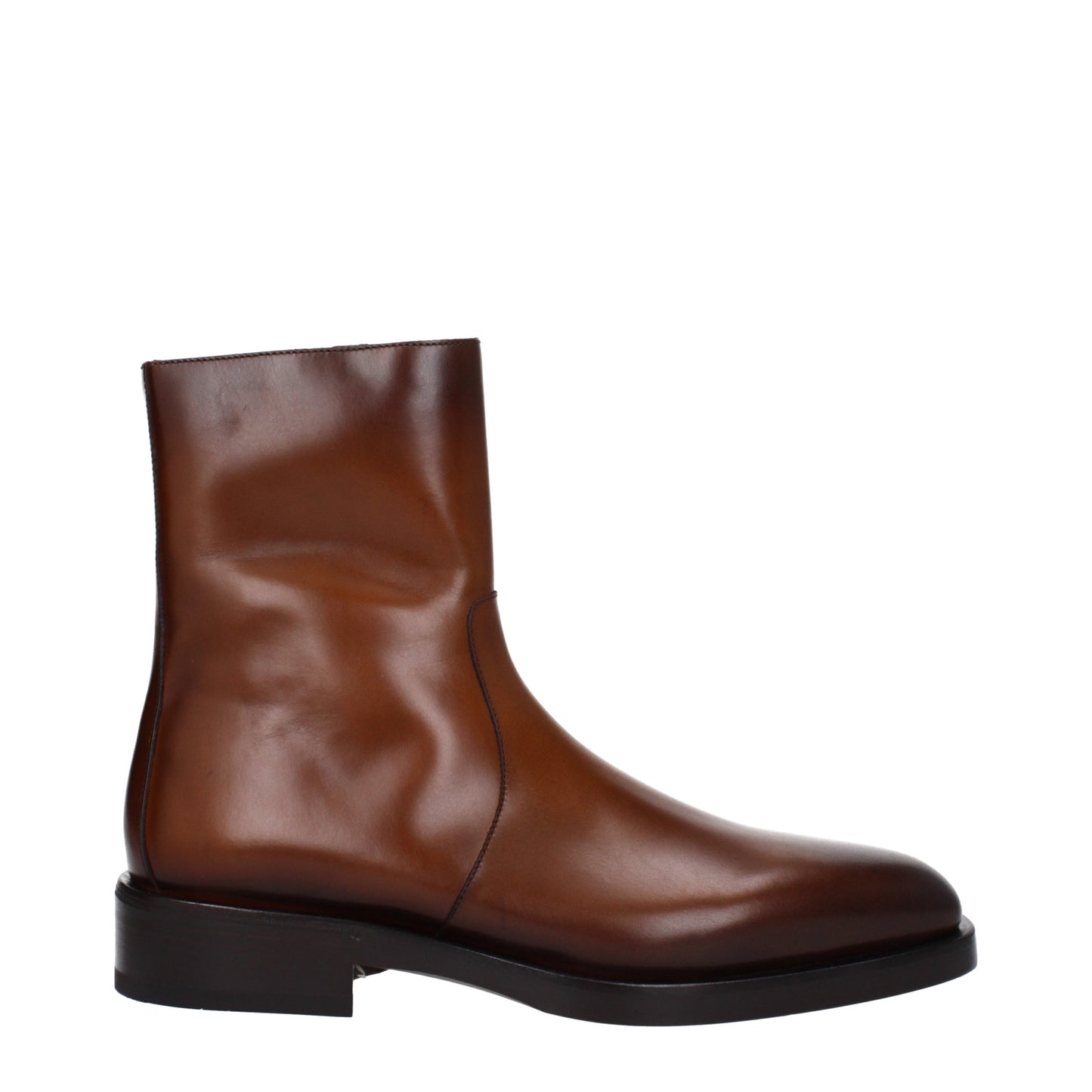 Salvatore Ferragamo Men's Boots in Leather Brown/Cookie