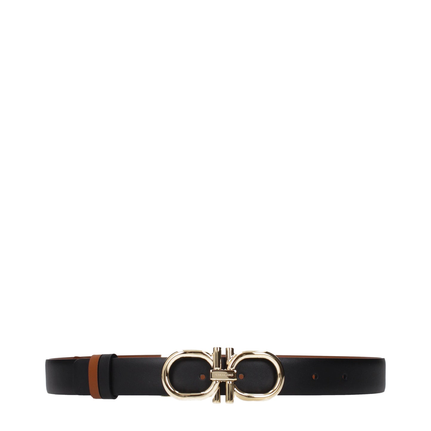 Salvatore Ferragamo Belts Women Leather Black/Natural