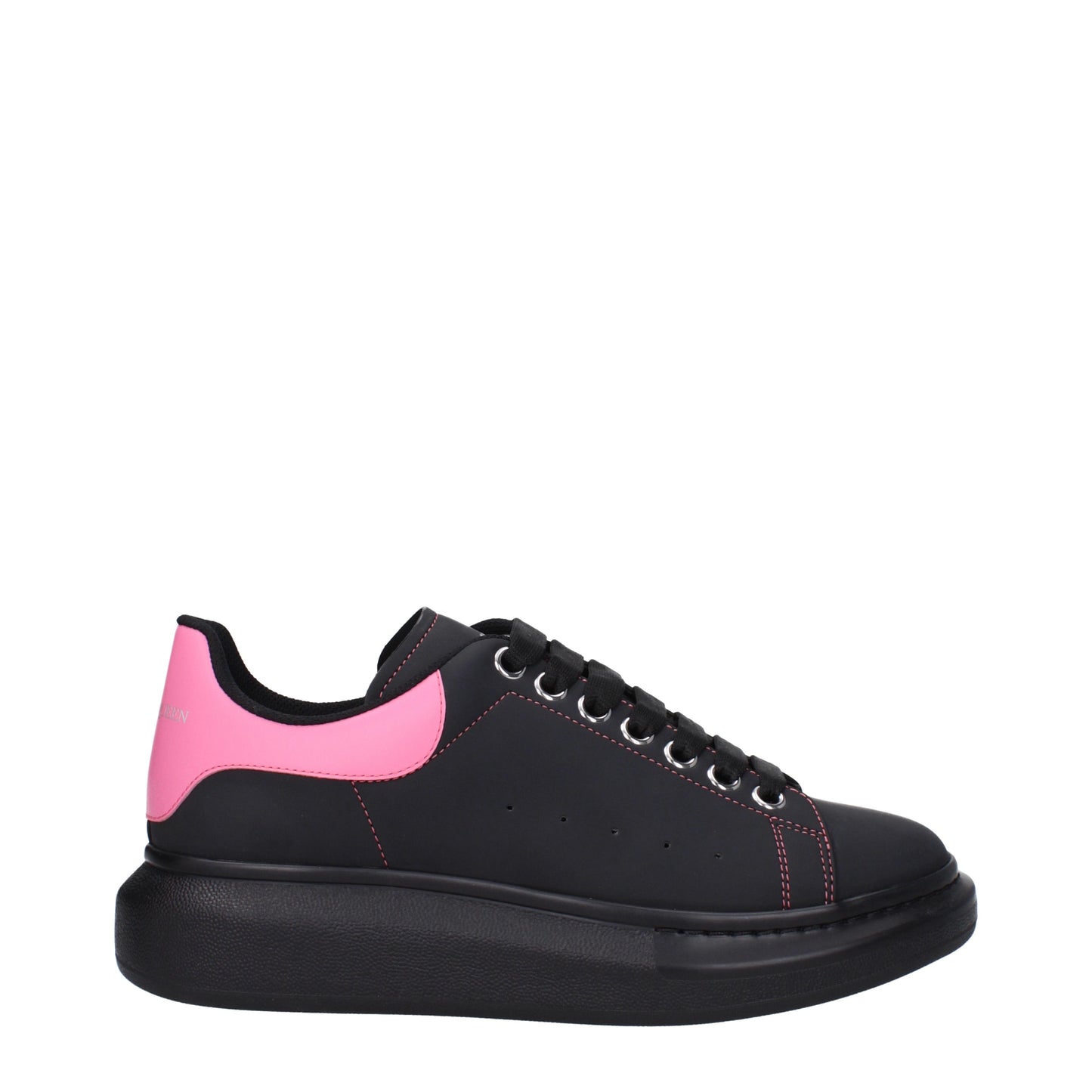 Alexander McQueen Men's Sneakers in Rubberized Leather Black