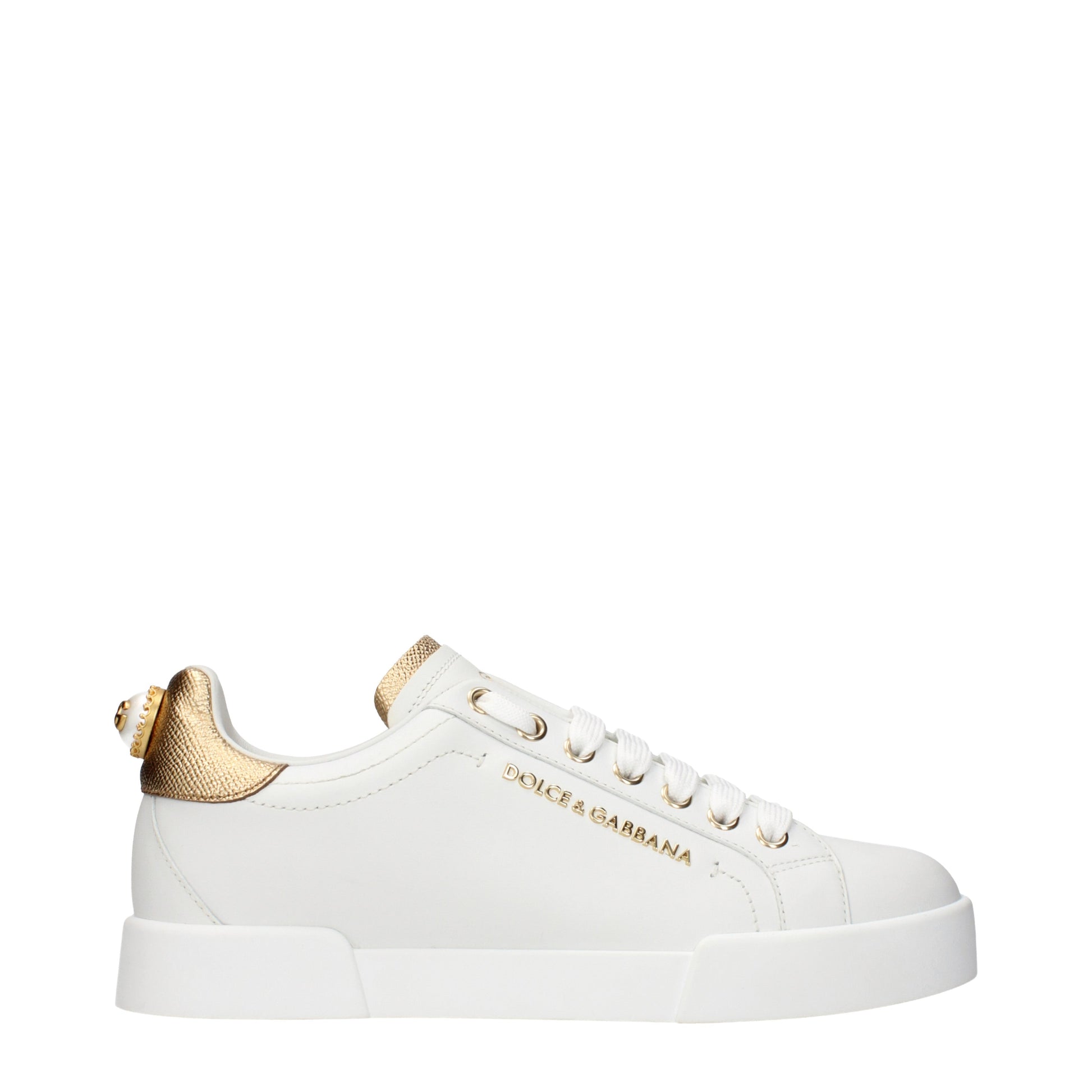 Dolce&Gabbana Sneakers Women Leather White/Gold