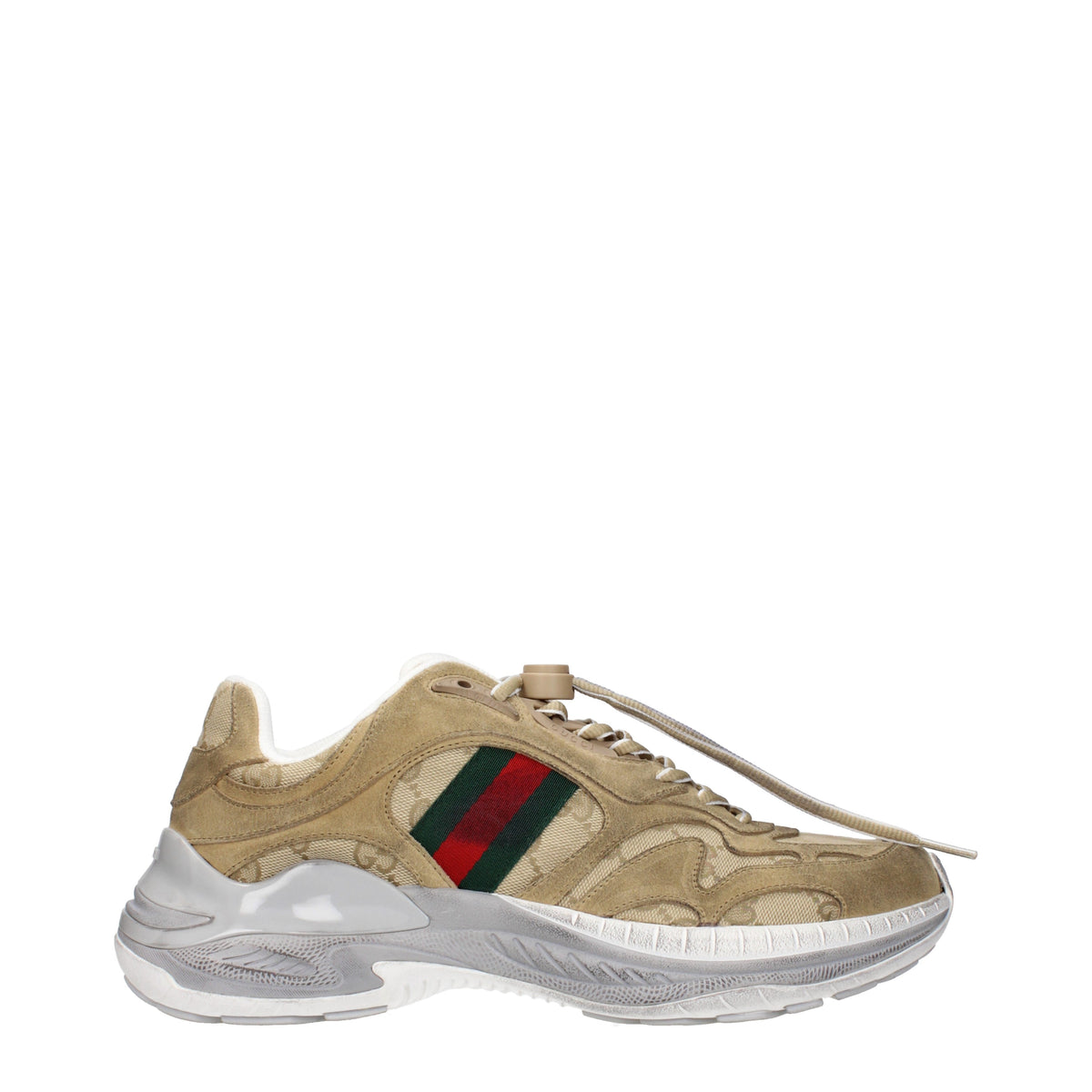Gucci Sneakers Men Suede Brown