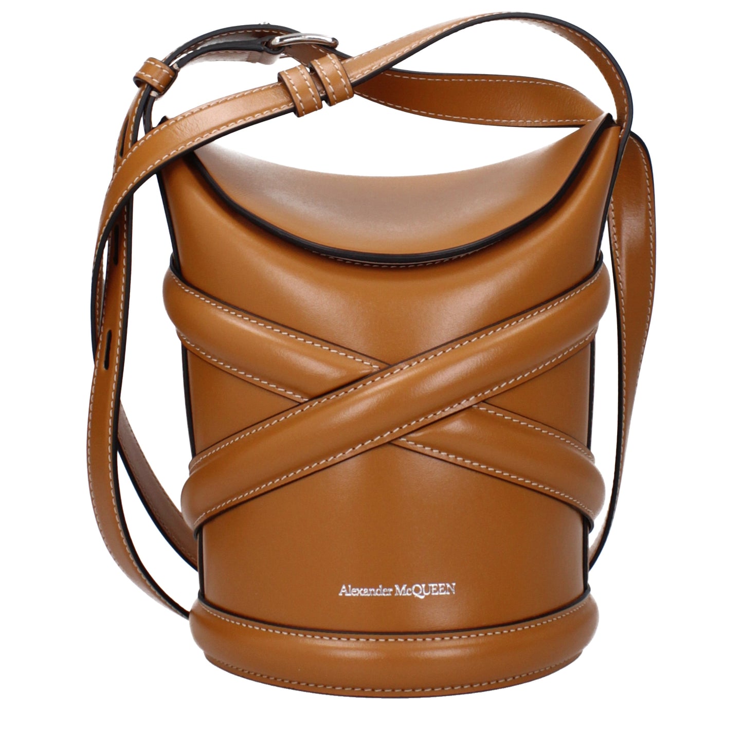 Alexander McQueen Crossbody Bags Women Leather Brown