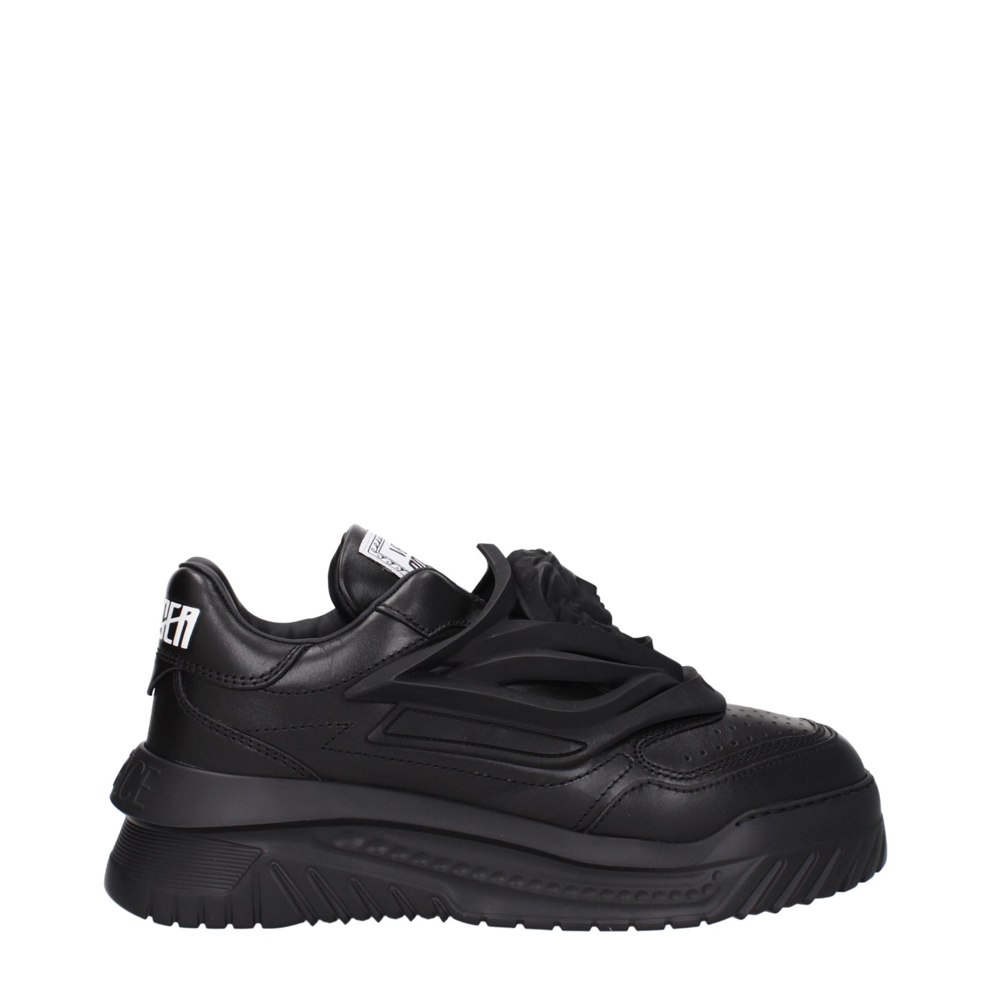 Versace Men's Sneakers in Leather Black