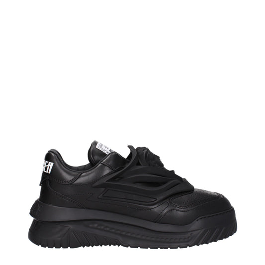 Versace Sneakers Men Leather Black