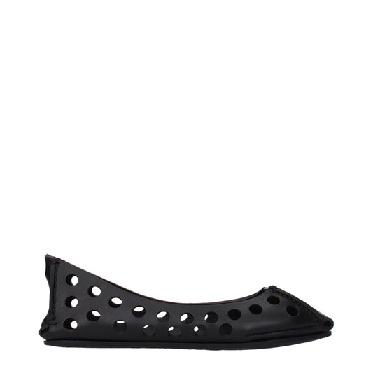 Alaia Ballet Flats Women Leather Black