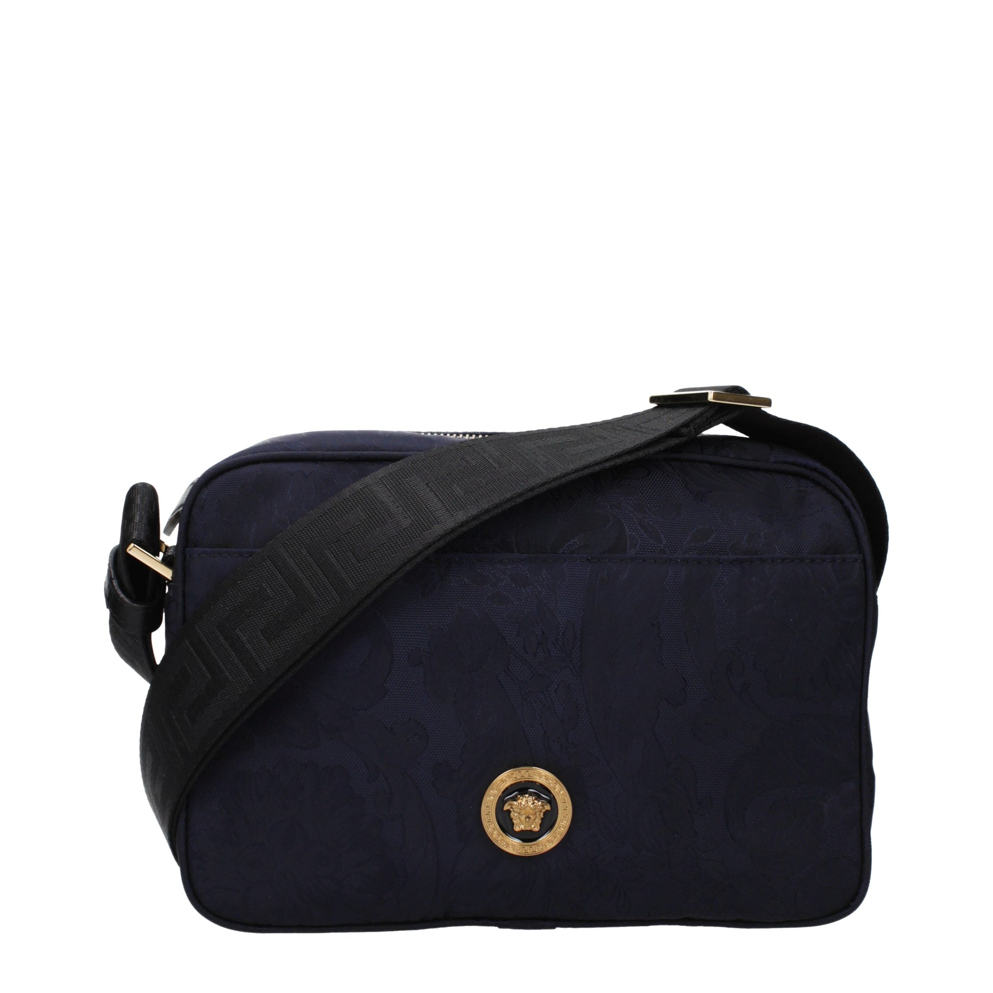 Versace Crossbody Bags Men Fabric  Blue/Blue Navy
