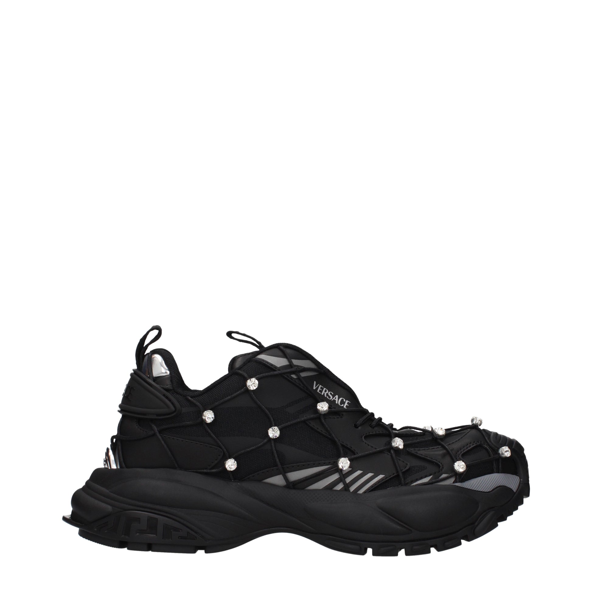 Versace Sneakers Women Fabric  Black