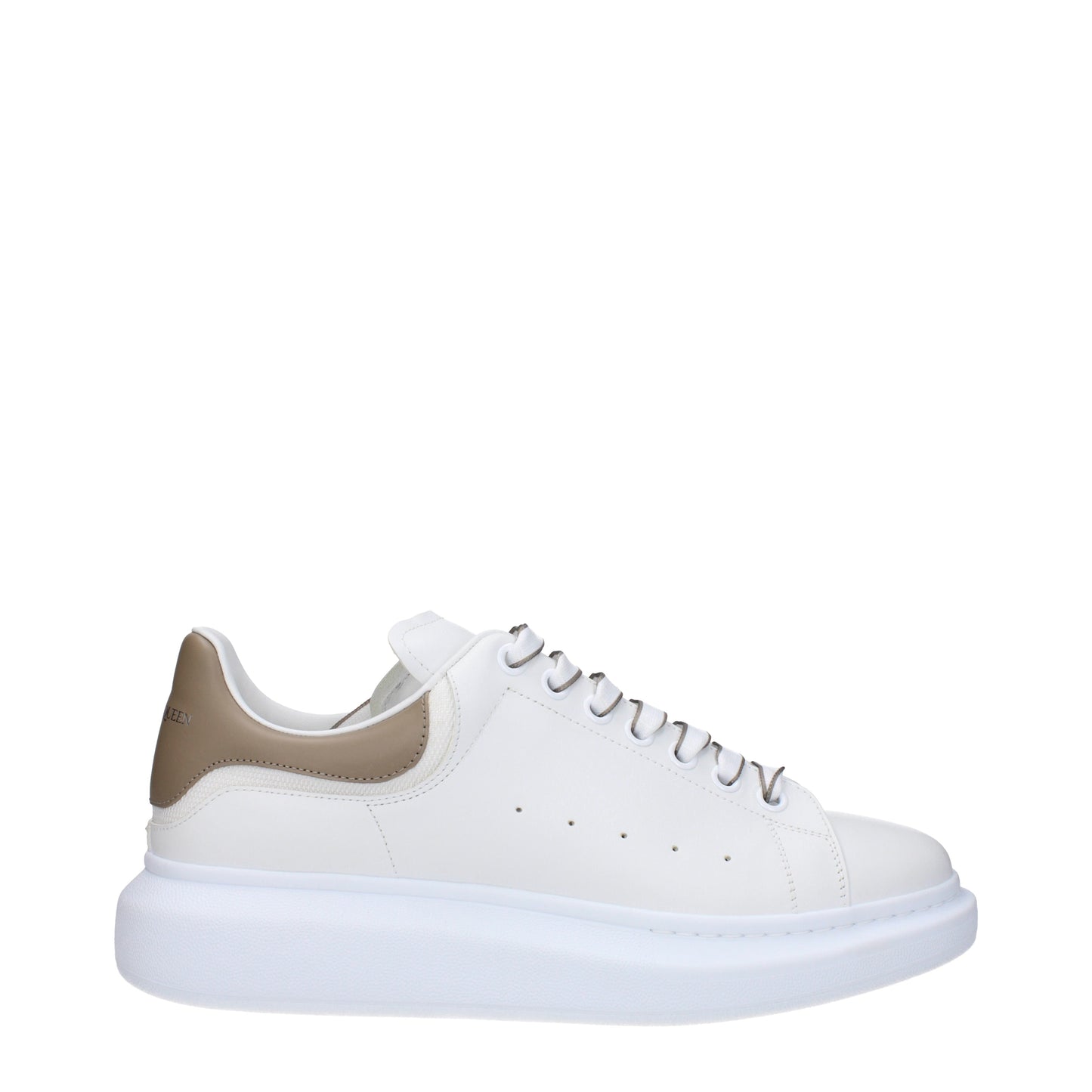 Alexander McQueen Men's Sneakers in Leather White/Moonstone