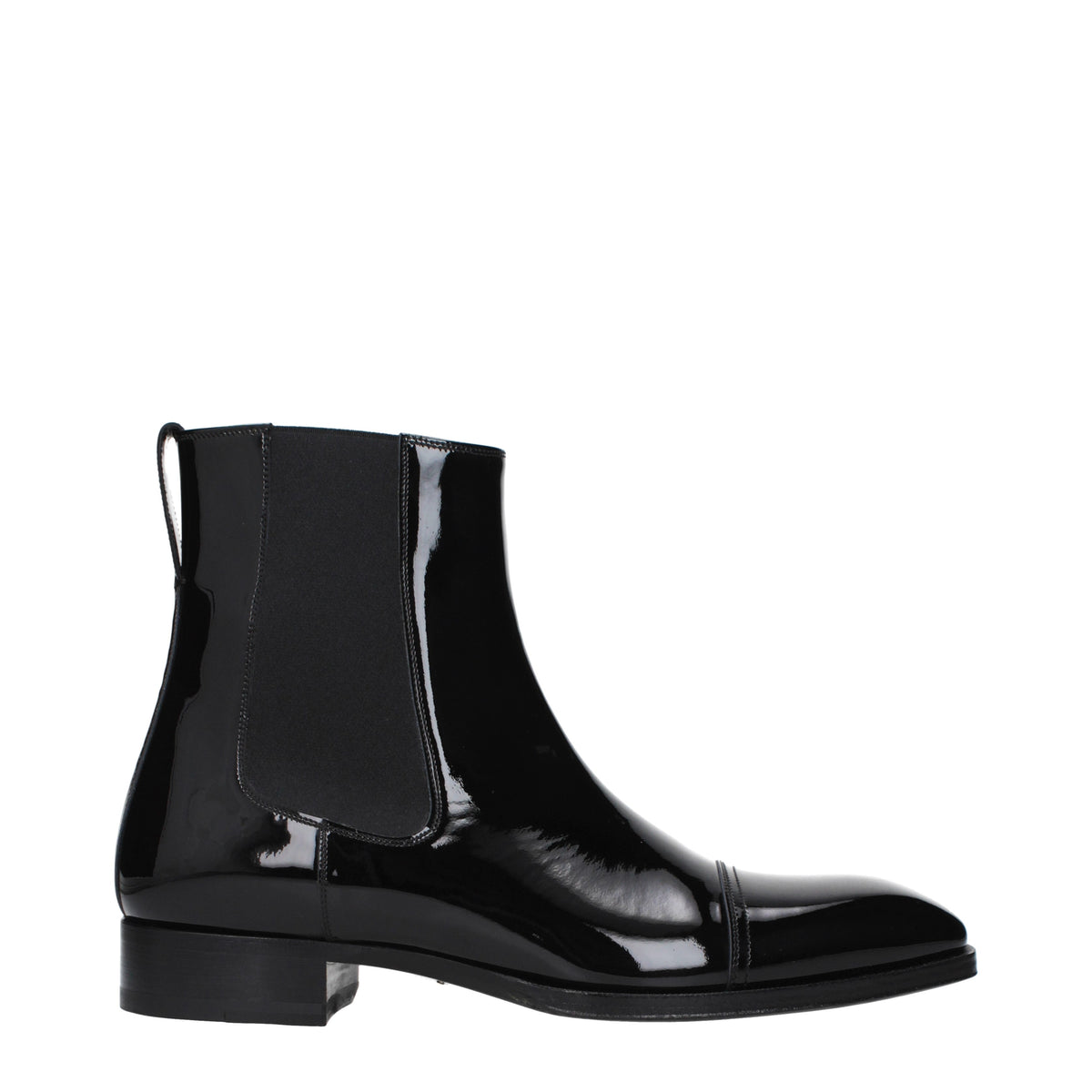 Tom Ford Ankle Boots Men Patent Leather Black