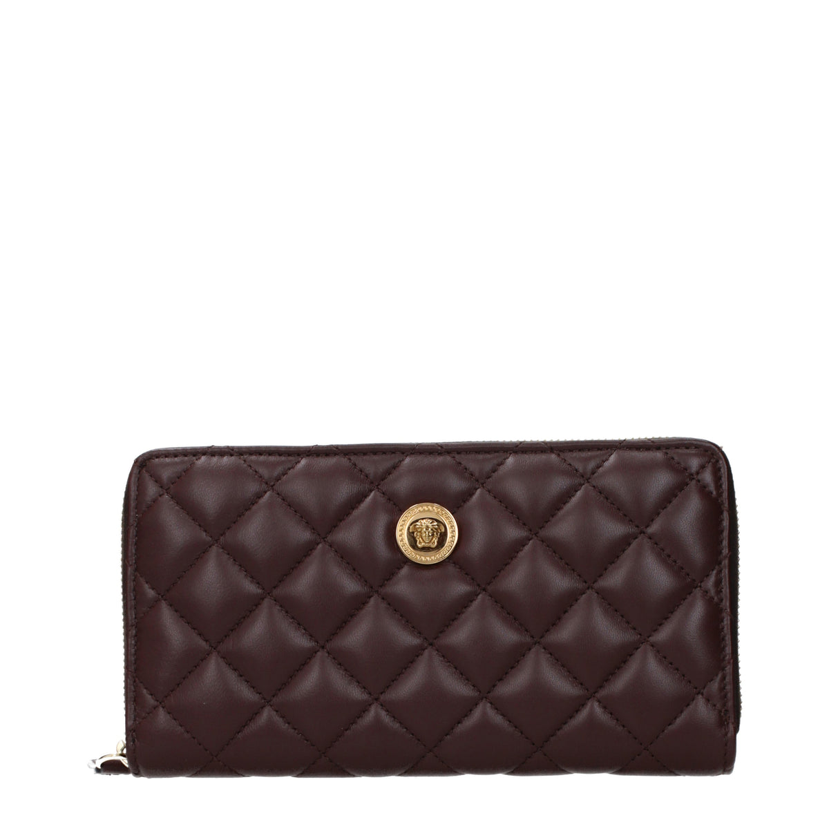 Versace Wallets Women Leather Brown/Chocolate