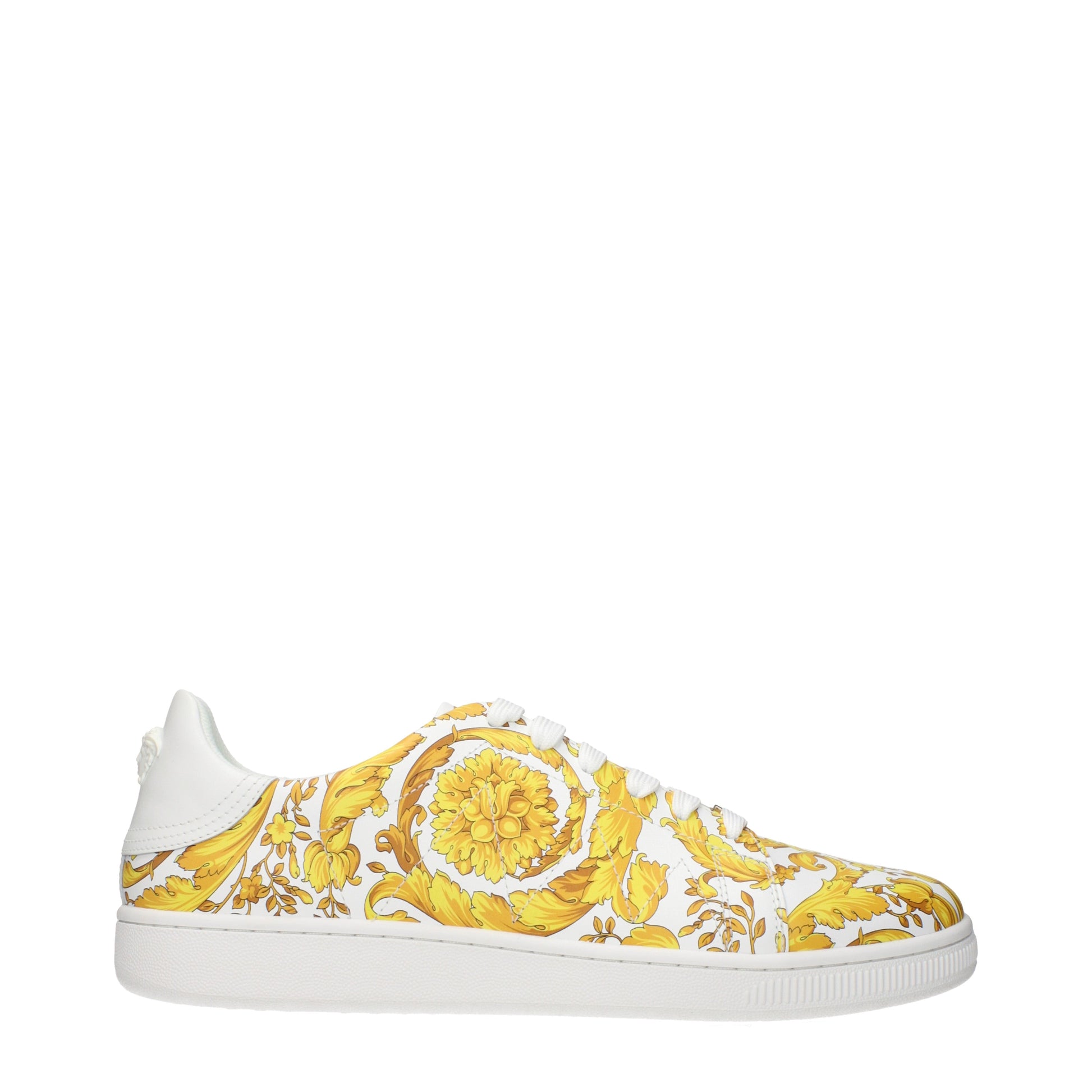 Versace Sneakers Men Leather White/Yellow