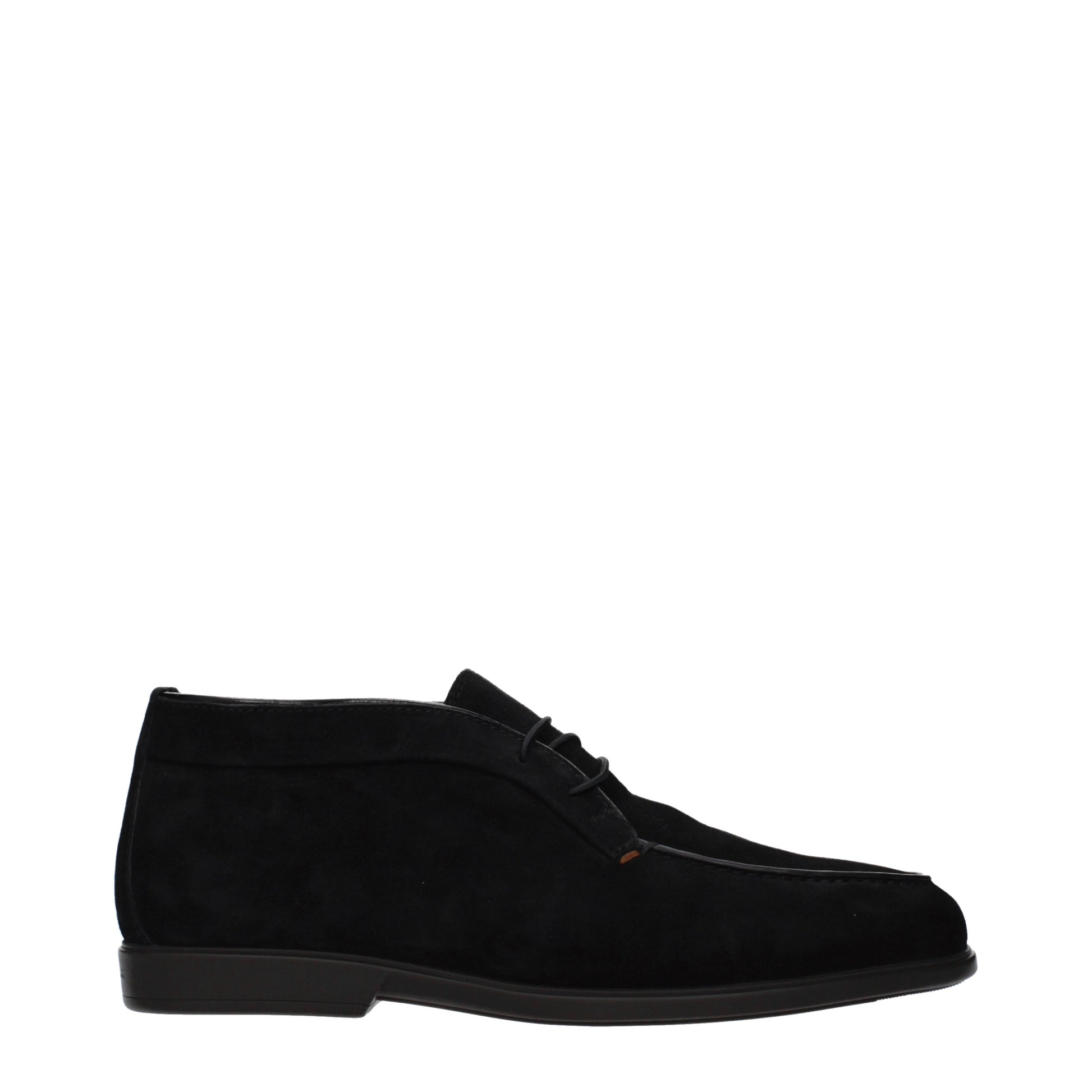 Santoni Ankle Boots Men Suede Black