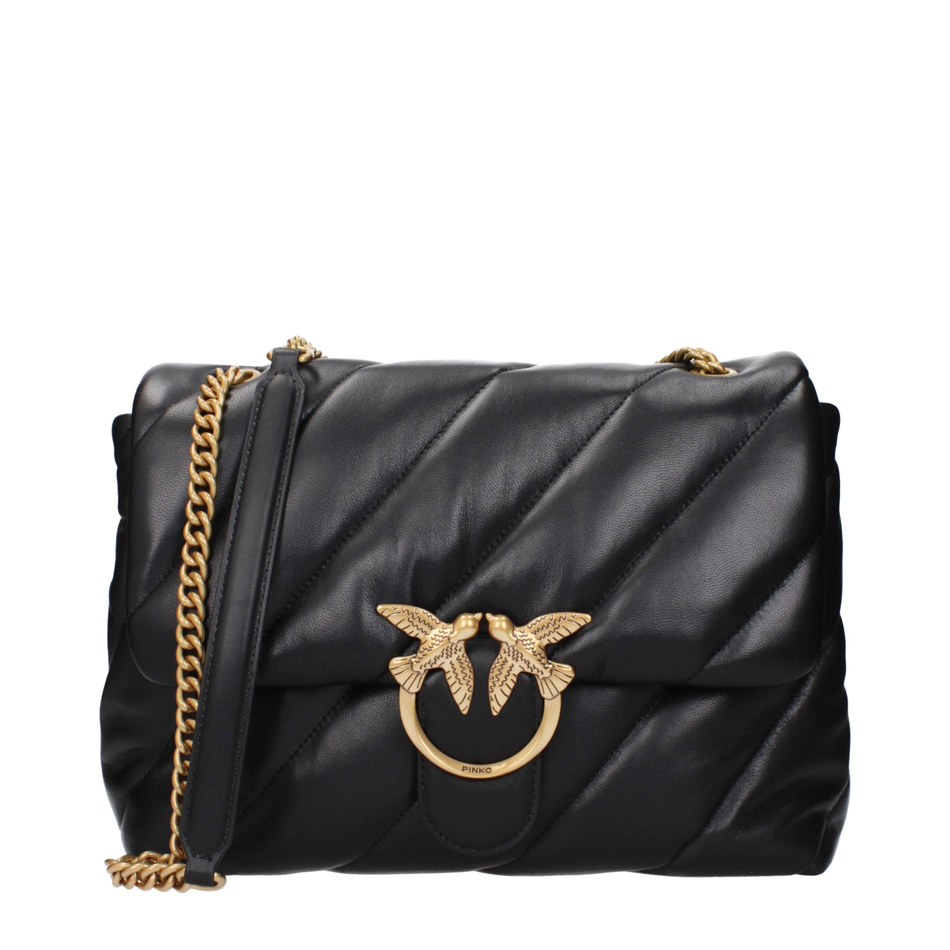 Pinko Shoulder Bags Women Leather Black